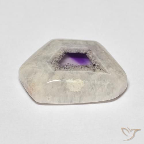 Tranche de géode d'améthyste Multicolore naturelle Fantaisie, 10.53 ct, Transparent