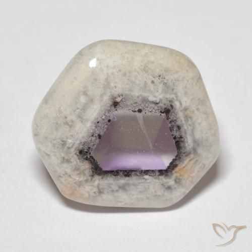 8.96ct Naturel Multicolore Tranche de géode d'améthyste, Fantaisie, Transparent