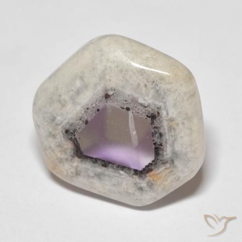 Tranche de géode d'améthyste Multicolore naturelle Fantaisie, 8.96 ct, Transparent