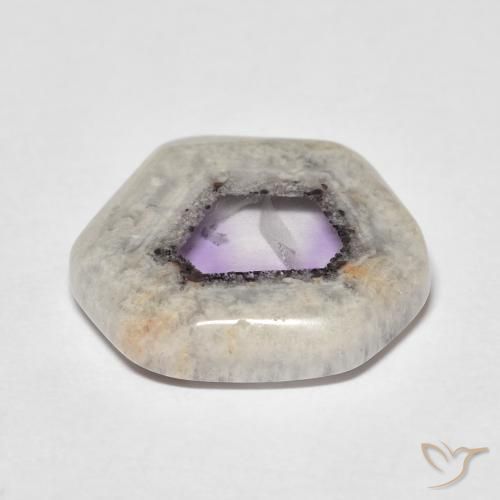 Tranche de géode d'améthyste Multicolore naturelle Fantaisie, 8.96 ct, Transparent