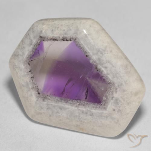 Tranche de géode d'améthyste Multicolore naturelle Fantaisie, 29.19 ct, Transparent