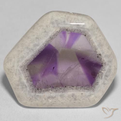 37.31ct Naturel Multicolore Tranche de géode d'améthyste, Fantaisie, Transparent