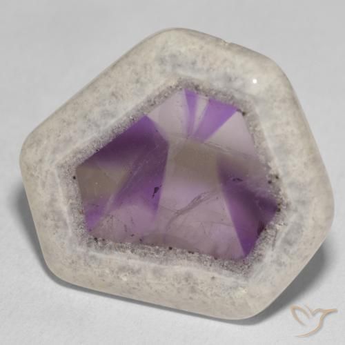 Tranche de géode d'améthyste Multicolore naturelle Fantaisie, 37.31 ct, Transparent