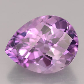 Améthyste violet naturelle en forme de poire, 7,47 ct, VS-SI