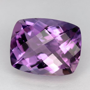 Améthyste violet naturelle coupe coussin, 6,13 ct, VVS