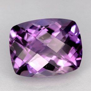 Améthyste violet naturelle coupe coussin, 6,13 ct, VVS