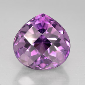Améthyste violet naturelle en forme de poire, 5,54 ct, VS-SI