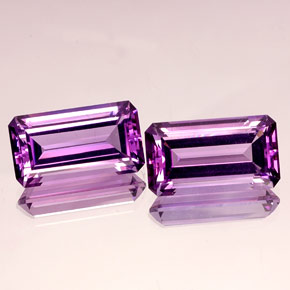 Achetez naturel ct violet améthyste gems, taille émeraude, en provenance uruguay chez gemselect. en stock, livraison internationale!