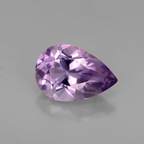 Améthyste violet naturelle en forme de poire, 1,24 ct, VS