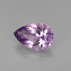 Améthyste violet naturelle en forme de poire, 1,24 ct, VS