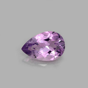 Améthyste violet naturelle en forme de poire, 1,13 ct, VS