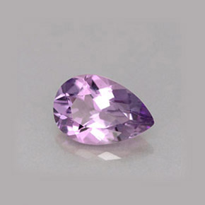 Améthyste violet naturelle en forme de poire, 1,13 ct, VS