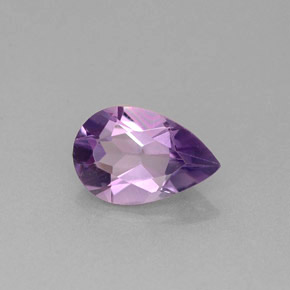 Améthyste violet naturelle en forme de poire, 1,04 ct, VS