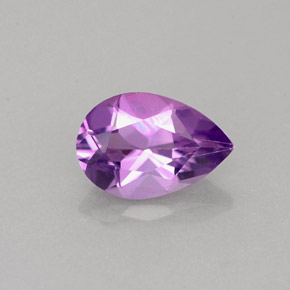 Améthyste violet naturelle en forme de poire, 1,14 ct, VS