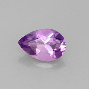 Améthyste violet naturelle en forme de poire, 1,14 ct, VS