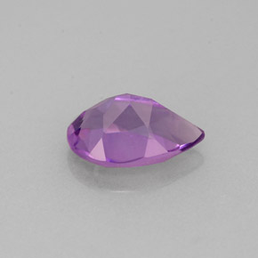 Améthyste violet naturelle en forme de poire, 1,14 ct, VS