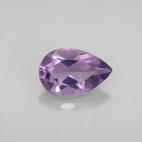Améthyste violet naturelle en forme de poire, 1,08 ct, VS
