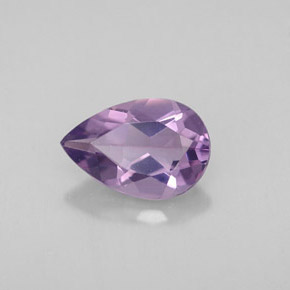Améthyste violet naturelle en forme de poire, 1,08 ct, VS