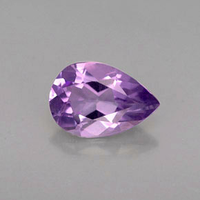 Améthyste violet naturelle en forme de poire, 1,05 ct, VS