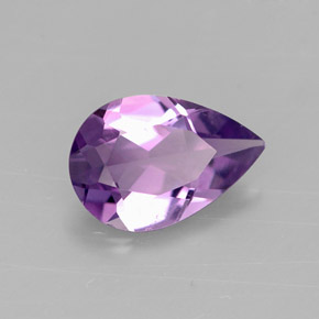 Améthyste violet naturelle en forme de poire, 1,05 ct, VVS-VS