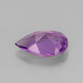Améthyste violet naturelle en forme de poire, 1,05 ct, VVS-VS