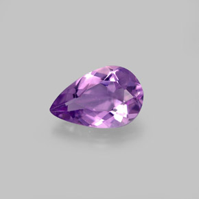 Améthyste violet naturelle en forme de poire, 1,17 ct, VVS-VS