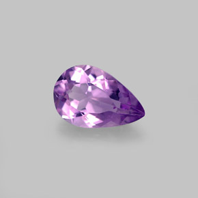 Améthyste violet naturelle en forme de poire, 1,17 ct, VVS-VS