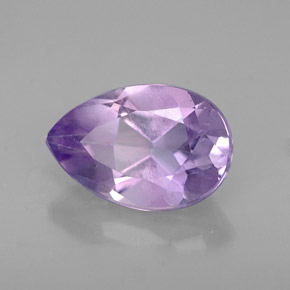 Améthyste violet naturelle en forme de poire, 1,19 ct, VS