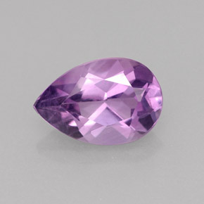 Améthyste violet naturelle en forme de poire, 1,18 ct, VS