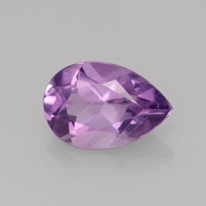 Améthyste violet naturelle en forme de poire, 1,18 ct, VS