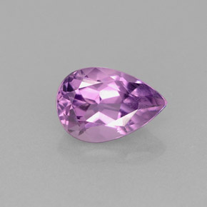 Améthyste violet naturelle en forme de poire, 1,36 ct, VVS-VS