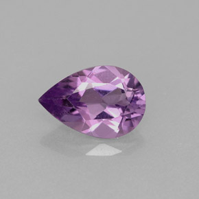 Améthyste violet naturelle en forme de poire, 1,15 ct, VVS-VS