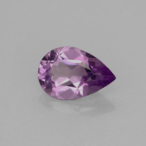 Améthyste violet naturelle en forme de poire, 1,15 ct, VVS-VS