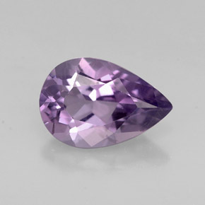 Améthyste violet naturelle en forme de poire, 1,16 ct, VVS-VS