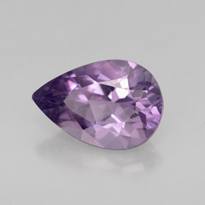 Améthyste violet naturelle en forme de poire, 1,16 ct, VVS-VS