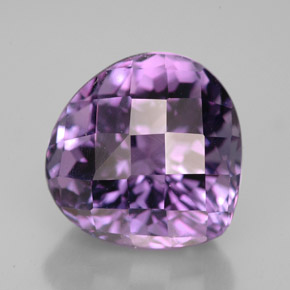 Améthyste violet naturelle en forme de poire, 7,06 ct, VVS