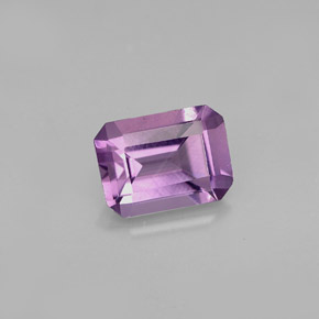 Améthyste violet naturelle taille émeraude, 1,27 ct, VVS-VS