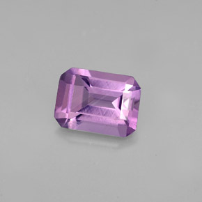 Améthyste violet naturelle taille émeraude, 1,27 ct, VVS-VS