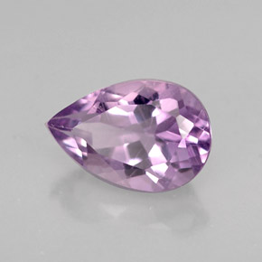Améthyste violet naturelle en forme de poire, 1,28 ct, VS