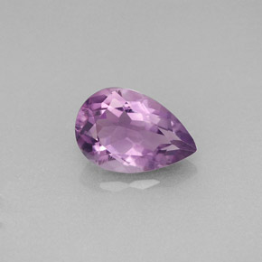 Améthyste violet naturelle en forme de poire, 1,14 ct, VS