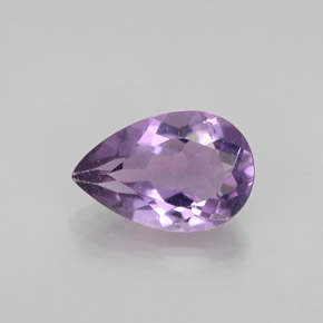 Améthyste violet naturelle en forme de poire, 1,08 ct, VS