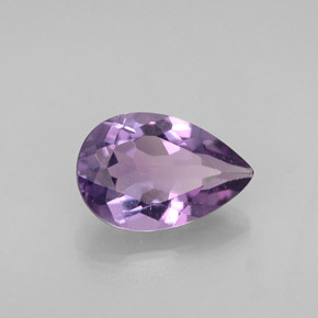 Améthyste violet naturelle en forme de poire, 1,08 ct, VS