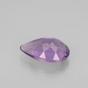 Améthyste violet naturelle en forme de poire, 1,08 ct, VS