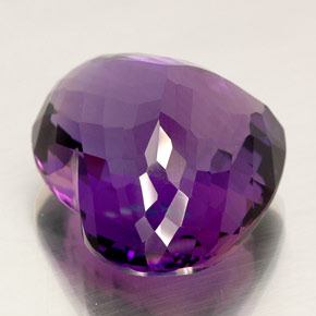 Améthyste violet naturelle forme de coeur, 42,81 ct, IF