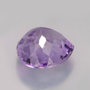 Améthyste violet naturelle en forme de poire, 8,58 ct, VVS