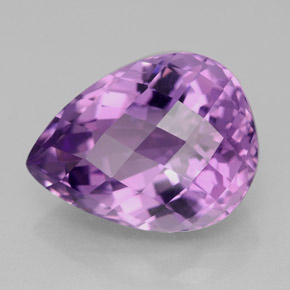 Améthyste violet naturelle en forme de poire, 9,11 ct, VVS-VS