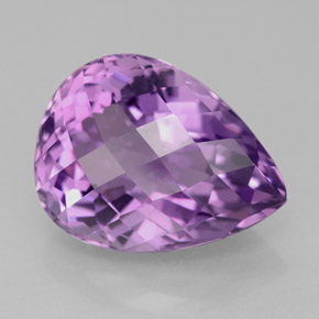 Améthyste violet naturelle en forme de poire, 9,11 ct, VVS-VS