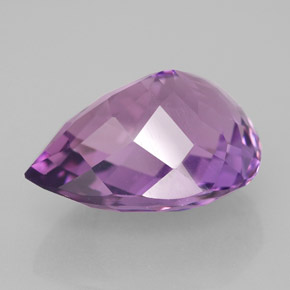 Améthyste violet naturelle en forme de poire, 9,11 ct, VVS-VS