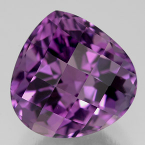 Améthyste violet naturelle en forme de poire, 7,21 ct, VVS-VS