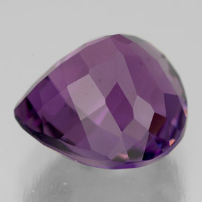 Améthyste violet naturelle en forme de poire, 7,21 ct, VVS-VS